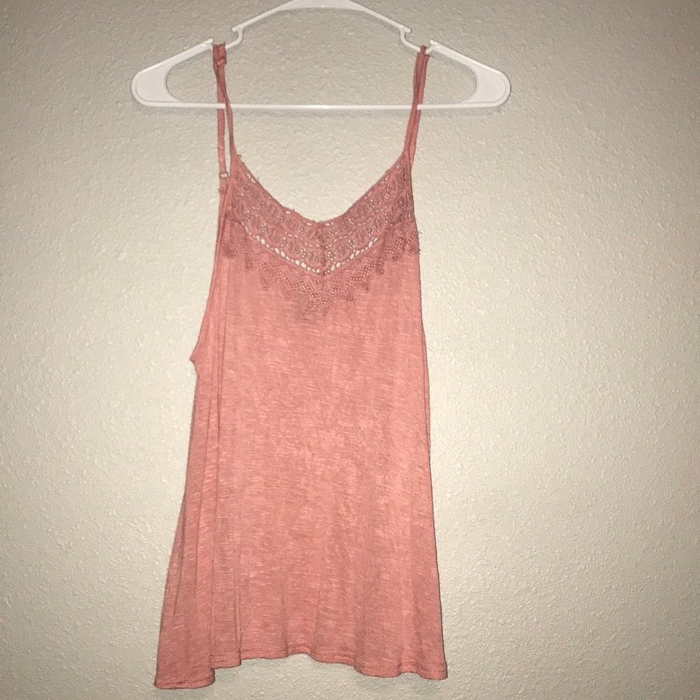 light pink tank top